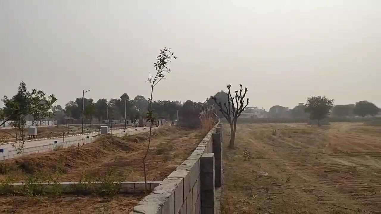 Boundary wall and open plots
